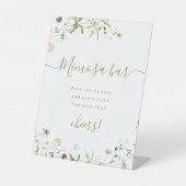 Boho Wildblume Drehbuch rustikales Brautparty Mimo Sockelschild (Vorderseite)