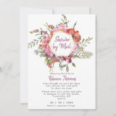 Boho Wildblume Dusche per Post Brautparty Einladung (Vorderseite)