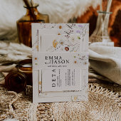 Boho Wildblume Einladung Bauchband Einladungsbanderole