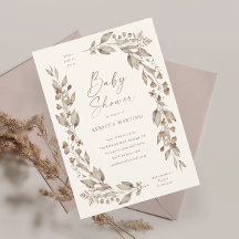 Boho Wildblume Elegant Floral Baby Shower