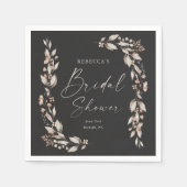 Boho Wildblume Elegant Wedding Brautparty Serviette (Vorderseite)