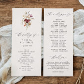 Boho Wildblume Elegante Hochzeit im Herbst Programm