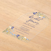 Boho Wildblume Elegantes Brautparty Acryleinladungen (Ablage )