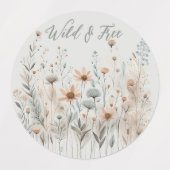 Boho Wildblume Etiketten (Design 1)