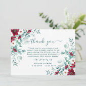 Boho Wildblume Eucalyptus Funeral Vielen Dank Karte (Stehend Vorderseite)