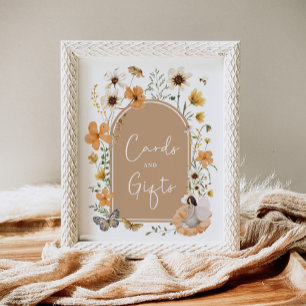 Boho Wildblume Fairy Karte & Geschenkunterschrif Poster