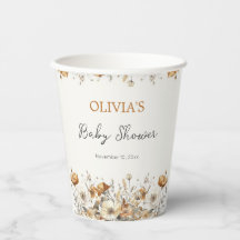 Boho Wildblume Fall Babydusche Papiertüten