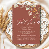 Boho Wildblume Fall Fete Celebration Einladung