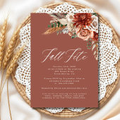 Boho Wildblume Fall Fete Celebration Einladung