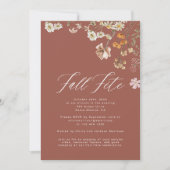 Boho Wildblume Fall Fete Celebration Einladung (Vorderseite)
