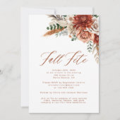 Boho Wildblume Fall Fete Celebration Einladung (Vorderseite)