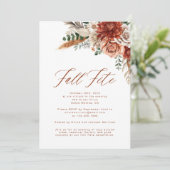 Boho Wildblume Fall Fete Celebration Einladung (Stehend Vorderseite)