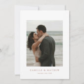 Boho Wildblume Fall Foto Hochzeitseinladung Einladung (Rückseite)