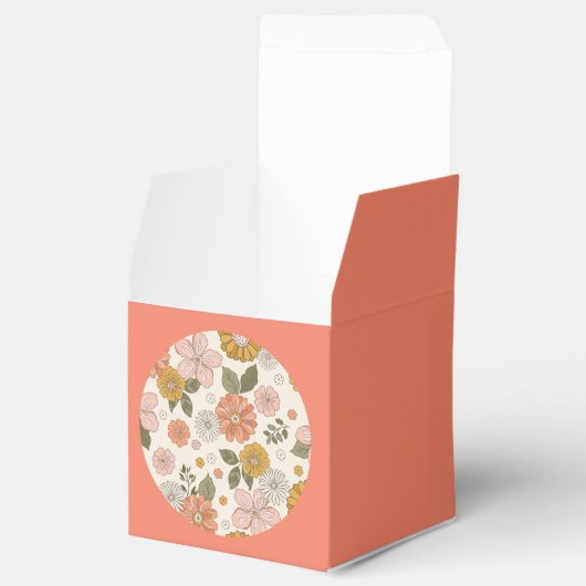 Boho Wildblume Favor Box Geschenkschachtel (Geöffnet)