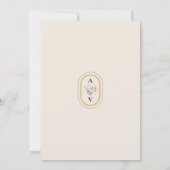 Boho Wildblume Fern Beige Hochzeit speichern das D Save The Date (Rückseite)