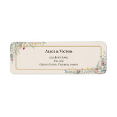 Boho Wildblume Fern Beige Wedding Rücksendeadresse (Vorne)