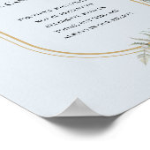 Boho Wildblume Fern Dusty Blue Diese Kerze Burns Poster (Ecke)