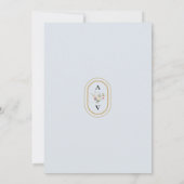 Boho Wildblume Fern Dusty Blue Wedding Save The Date (Rückseite)