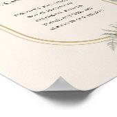 Boho Wildblume Fern Hochzeit dieser Kerze Burns Poster (Ecke)