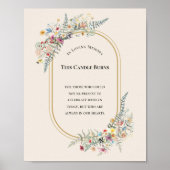Boho Wildblume Fern Hochzeit dieser Kerze Burns Poster (Vorne)