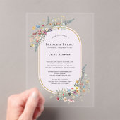 Boho Wildblume Fern Lavender Bridal Brunch Acryleinladungen (Insitu (Handheld))