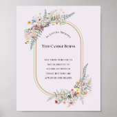 Boho Wildblume Fern Lavender diese Kerze Burns Poster (Vorne)