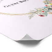 Boho Wildblume Fern Lavender Guest Book Sign Poster (Ecke)