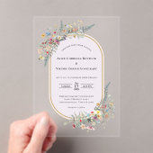 Boho Wildblume Fern Lavender Wedding Acryleinladungen (Insitu (Handheld))