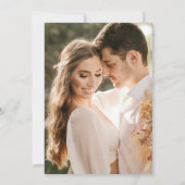 Boho Wildblume Fern Lavender Wedding Foto Einladung (Rückseite)