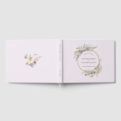 Boho Wildblume Fern Lavender Wedding Gästebuch (Voll)
