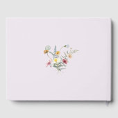 Boho Wildblume Fern Lavender Wedding Gästebuch (Rückseite)