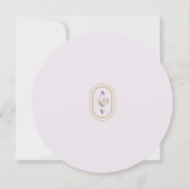 Boho Wildblume Fern Lavender Wedding Round Save The Date (Rückseite)