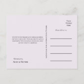 Boho Wildblume Fern Lavender Wedding Vielen Dank Postkarte (Rückseite)