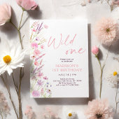 Boho Wildblume First Birthday Einladung
