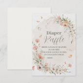 Boho Wildblume Flora Diapper Raffle Begleitkarte (Vorne/Hinten)