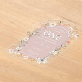 Boho Wildblume Floral Baby Birthday Acryleinladungen (Ablage )