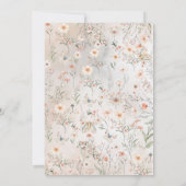 Boho Wildblume Floral Baby Birthday Einladung (Rückseite)