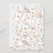 Boho Wildblume Floral Baby Birthday Einladung (Rückseite)