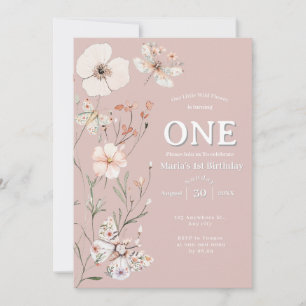 Boho Wildblume Floral Baby Birthday Einladung