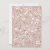 Boho Wildblume Floral Baby Birthday Einladung (Rückseite)