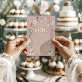 Boho Wildblume Floral Baby Birthday Folieneinladung