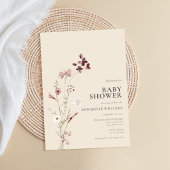 Boho Wildblume Floral Baby Dusche Einladung