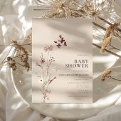 Boho Wildblume Floral Baby Dusche Einladung