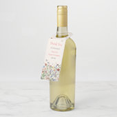 Boho Wildblume Floral Baby Dusche Flaschenanhänger (Angewinkelt)