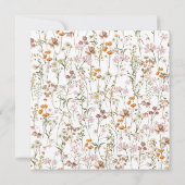 Boho Wildblume Floral Brautparty Brunch Einladung (Rückseite)