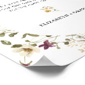 Boho Wildblume Floral Brautparty Poster (Ecke)