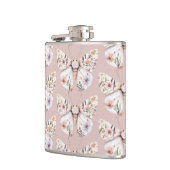 Boho Wildblume Floral Butterfly Flachmann (Links)