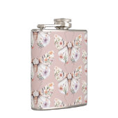 Boho Wildblume Floral Butterfly Flachmann (Rechts)