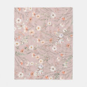 Boho Wildblume Floral Butterfly Fleecedecke (Vorderseite)