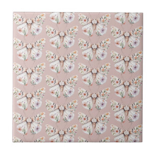 Boho Wildblume Floral Butterfly Fliese